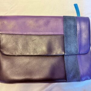 Mywalit Colorblock Leather Clutch Crossbody NWOT